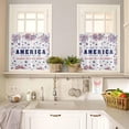 thumbnail image 4 of Kitchen Curtains Set, 4th of July Kitchen Curtains and Valances Set, Watercolor Blue Red Star Fireworks Rod Pocket Tier Curtains 24 Inch Length for Cafe/Bedroom Windows, 4 of 6