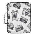 thumbnail image 2 of Haosy Accordion File Organizer Zipper Binder 500 Sheet 6-Tab Expanding File Folder Multi-Pocket 1.2 Inch 3 Ring Hand Drawn Camera, 2 of 7