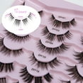 thumbnail image 2 of 21Pairs Strip Lashes 21 Styles Mixed Natural Wispy Cat Eye Lash DIY Eyelashes Extension at Home for Most Eye Shapes, 2 of 5