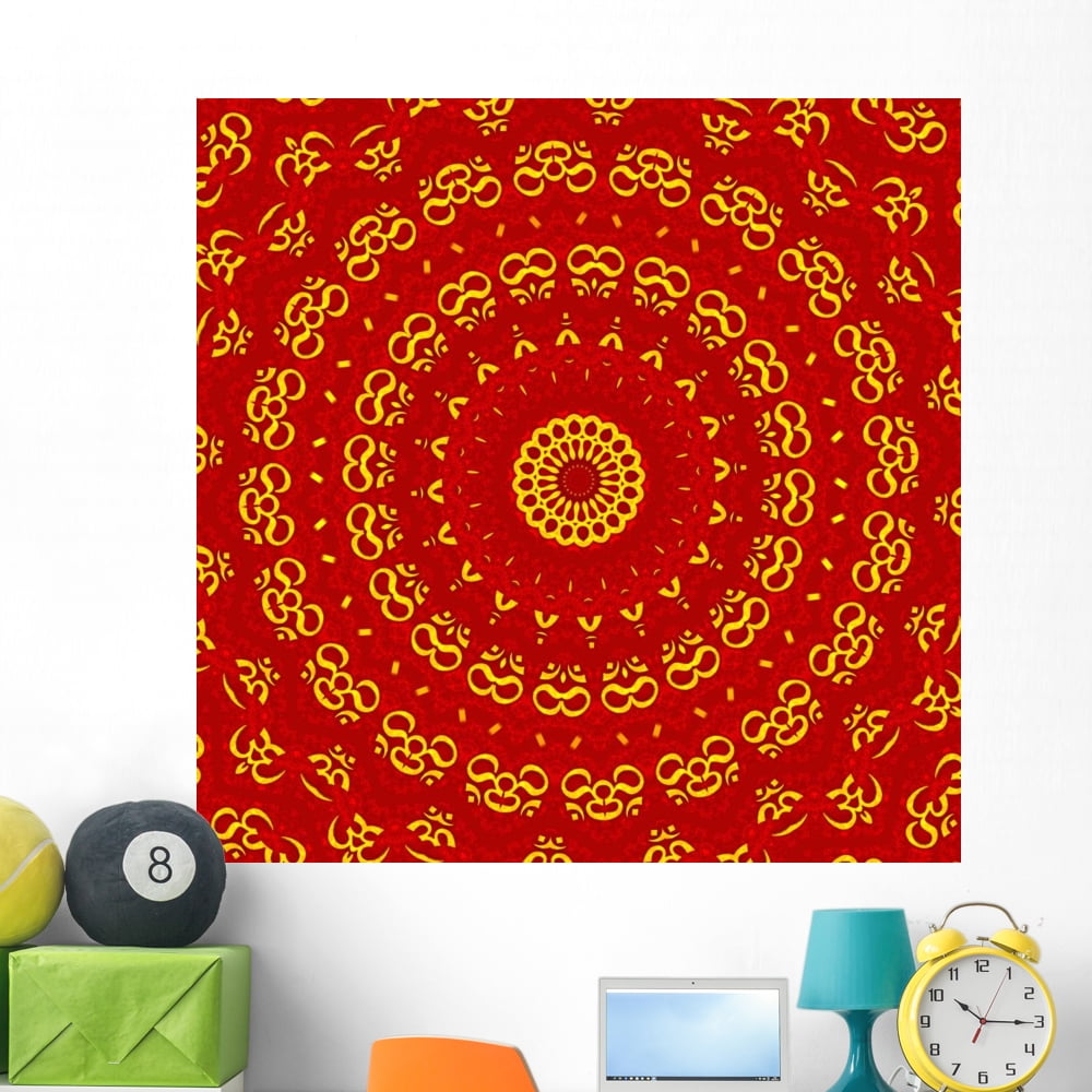 Om Symbol Wall Decal | Peel & Stick Aum Design | 36x30 Inches | Made In USA