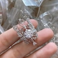 thumbnail image 5 of Anillos para mujer, regalos para mujer, anillo hueco 2 en 1 para compromiso, boda, regalo, talla 6-10, anillo de moda., 5 of 5