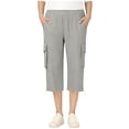 thumbnail image 3 of Afuyipoi Kids Pants For Boys Girls (For 5-16), Elastic Waist Lightweight 100% Cotton Solid Color School Trousers For Boys Girls Gray 7-8 Years, 3 of 7