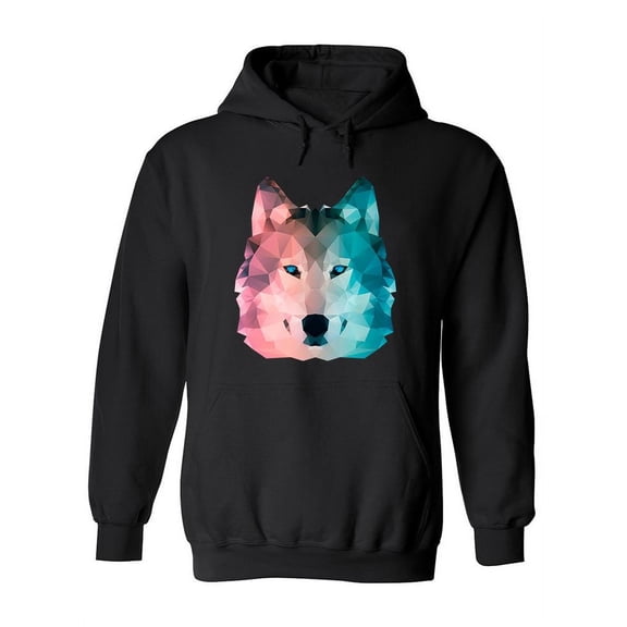 Polygonal Style Wolf Hoodie Women -Image by Shutterstock, Female Small