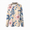thumbnail image 4 of Towmus Women's Long Sleeve Oversized Button Down Shirt Long Sleeve Fall Cardigan Shirt, Beach Fruit Print, 4 of 5