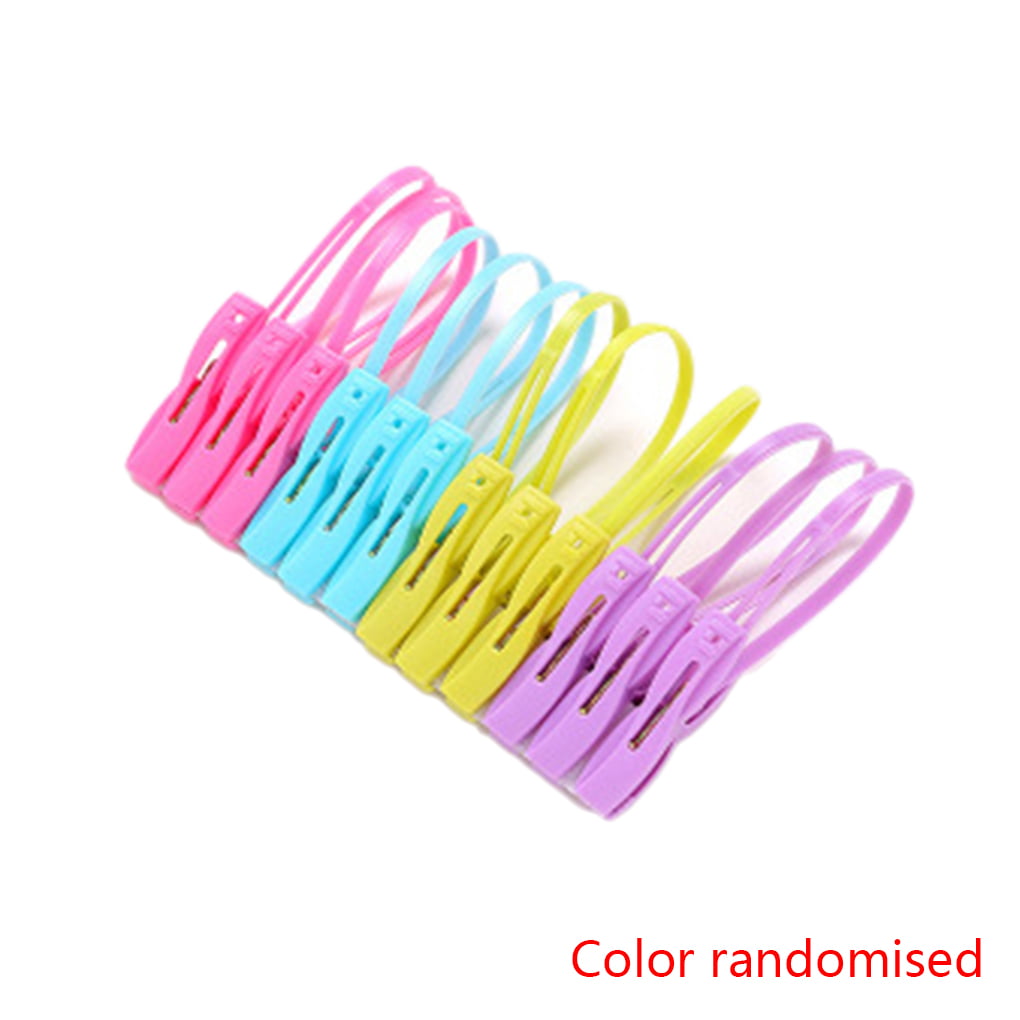 1/8/12Pcs Big Beach Towel Laundry Wash Hanging Clips Pegs Clothes Pins Home 