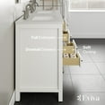 thumbnail image 5 of Eviva Aberdeen 48"W x 22"D White Double Sink Bathroom Vanity with White Carrara Quartz Countertop and Undermount Porcelain Sinks, 5 of 10