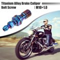 thumbnail image 2 of Unique Bargains Titanium Alloy M10x1.0 Motorcycle Brake Master Cylinder Screw M10 Thread Single Nipples Burnt Blue, 2 of 6