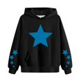 thumbnail image 3 of Coerni Girls' Hoodies Star Graphic Preppy Hooded Sweatshirt Toddler Kids Y2K Trendy Oversized Hoodies Pullover Sweatshirts Top, 3 of 3