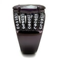 thumbnail image 4 of IP Dark Brown (IP coffee) Stainless Steel Ring with AAA Grade CZ in Amethyst for Women Amethyst Stone Color Style TK1752DC Size 7, 4 of 4