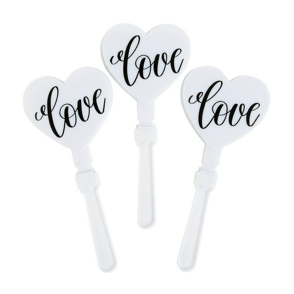 Wedding Plastic Hand Clappers - Party Favors - 12 Pieces