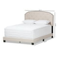 thumbnail image 3 of Baxton Studio Lexi Light Beige Fabric Upholstered King Size Bed, 3 of 8