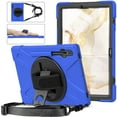 thumbnail image 2 of XYX Case for Samsung Galaxy Tab S7 FE 12.4 inch SM-T730/SM-T733/SM-T736B with 360 Degree Rotating, Hand Strap, Shoulder Strap, Blue, 2 of 7