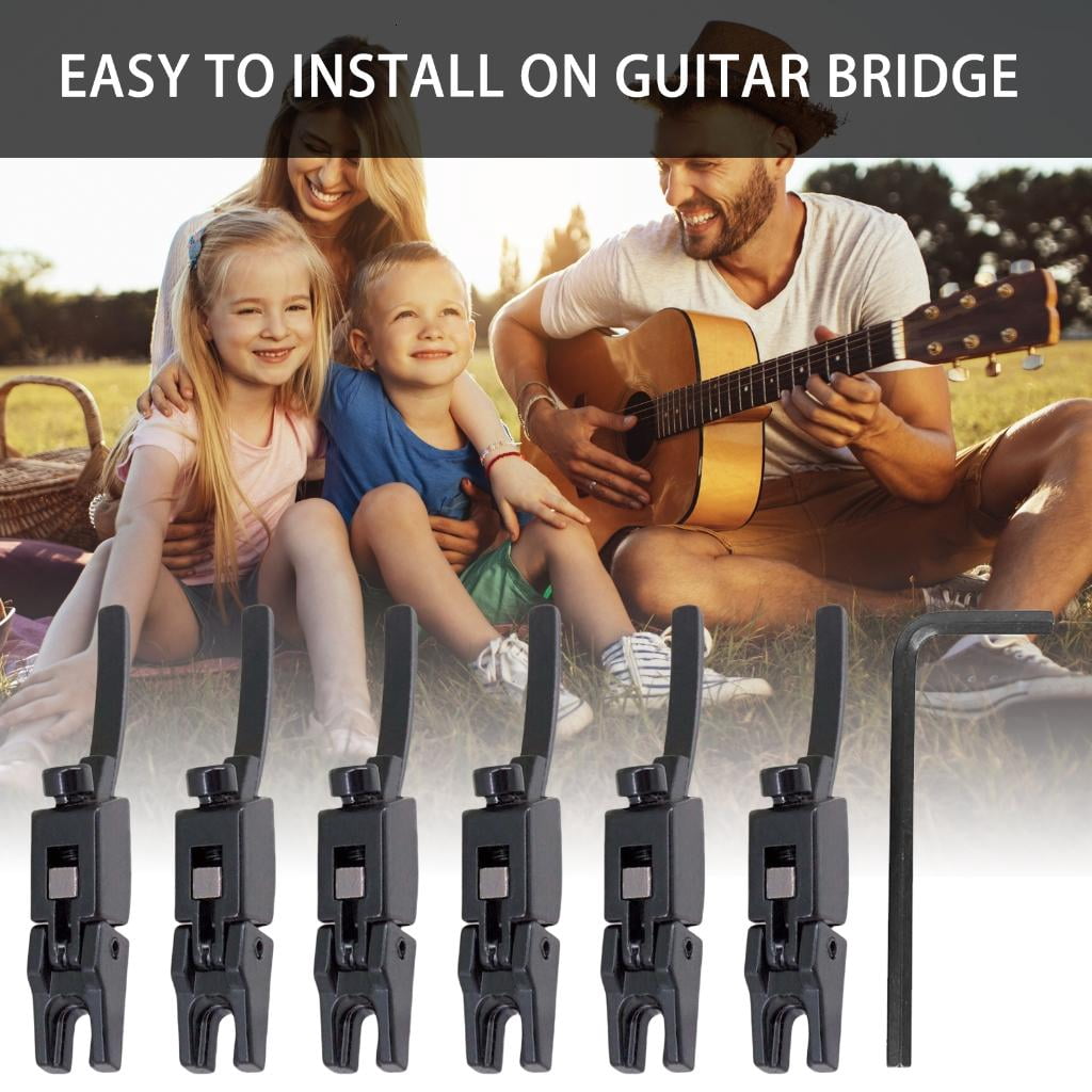 Yihuala Electric Guitar Double Locking Systyem Locked String Saddles for Guitar Tremolo Bridge Guitar Tremolo Bridge Parts