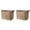 Khaki 2PCS, variant on Large Fabric Storage Baskets For Organizing Closet Storage Foldable Storage Baskets For Shelf Canvas Storage Decorative Basket With Handles