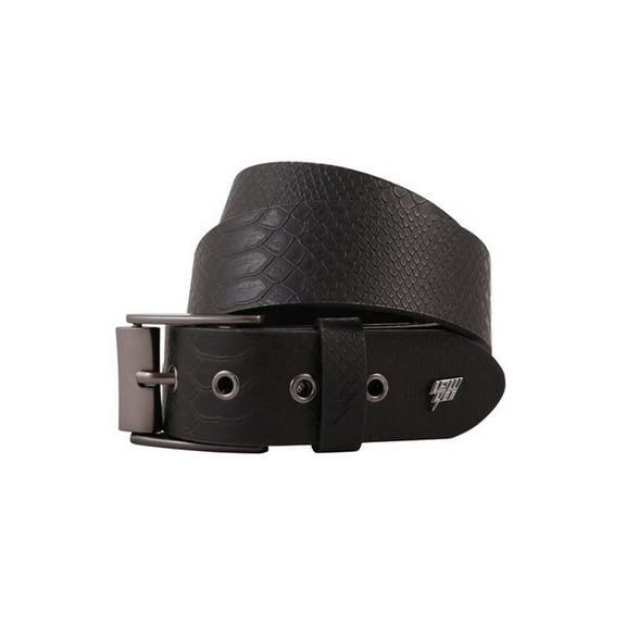 Adder Leather Belt [Black Snakeskin]