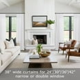 thumbnail image 2 of Pure White Curtains 38 Inch Wide for Bedroom 2 Panels Set Rod Pocket Privacy Draperies Cotton Textured Light Filtering White Linen Boho Curtains for Living Room Rustic Farmhouse Decor 38W x 84L, 2 of 8