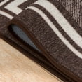 thumbnail image 6 of Beverly Rug Indoor Bordered Area Rugs, Non Slip Rubber Backing Modern Living Room Runner Rug, Brown, 2x7, 6 of 9