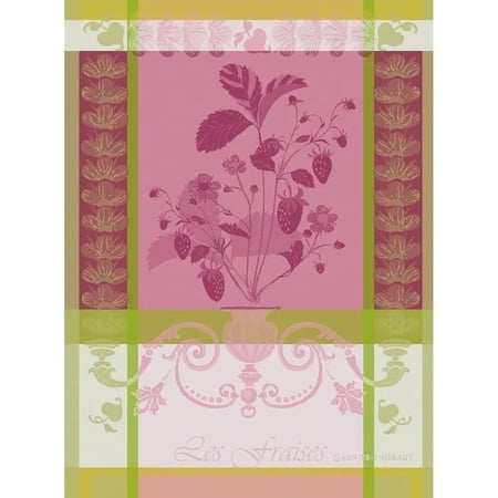 Garnier Thiebaut French Kitchen Fraisier Rose Jacquard Towel