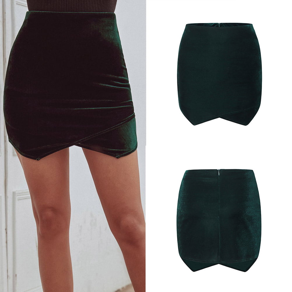 GenericWomen Generic Womens Solid High Waist A-Line Flared Skirt Winter Fall Mini Skirt