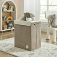 thumbnail image 2 of Collapsible Folding Corduroy Kids Plush Laundry Hamper Toy Storage - Gray Elephant, 2 of 11