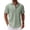 Mint Green, variant on COOFANDY Mens Short Sleeve Button Down Shirts Beach Linen Short Sleeve Shirts Untucked Shirt