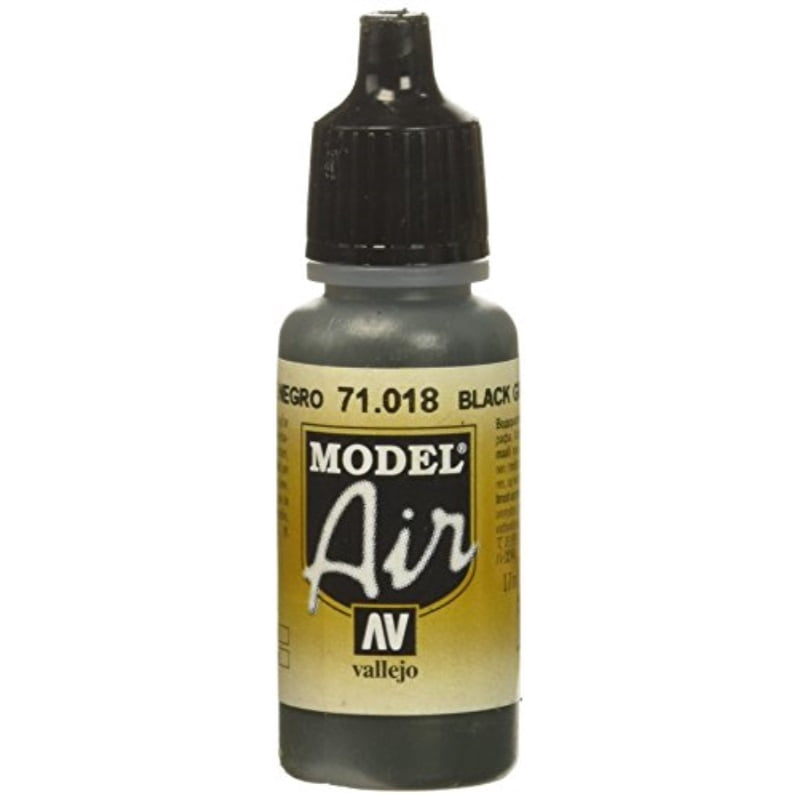 Vallejo Model Color Black Green Acrylic Paint - 17ml Bottle For Miniatures & Models