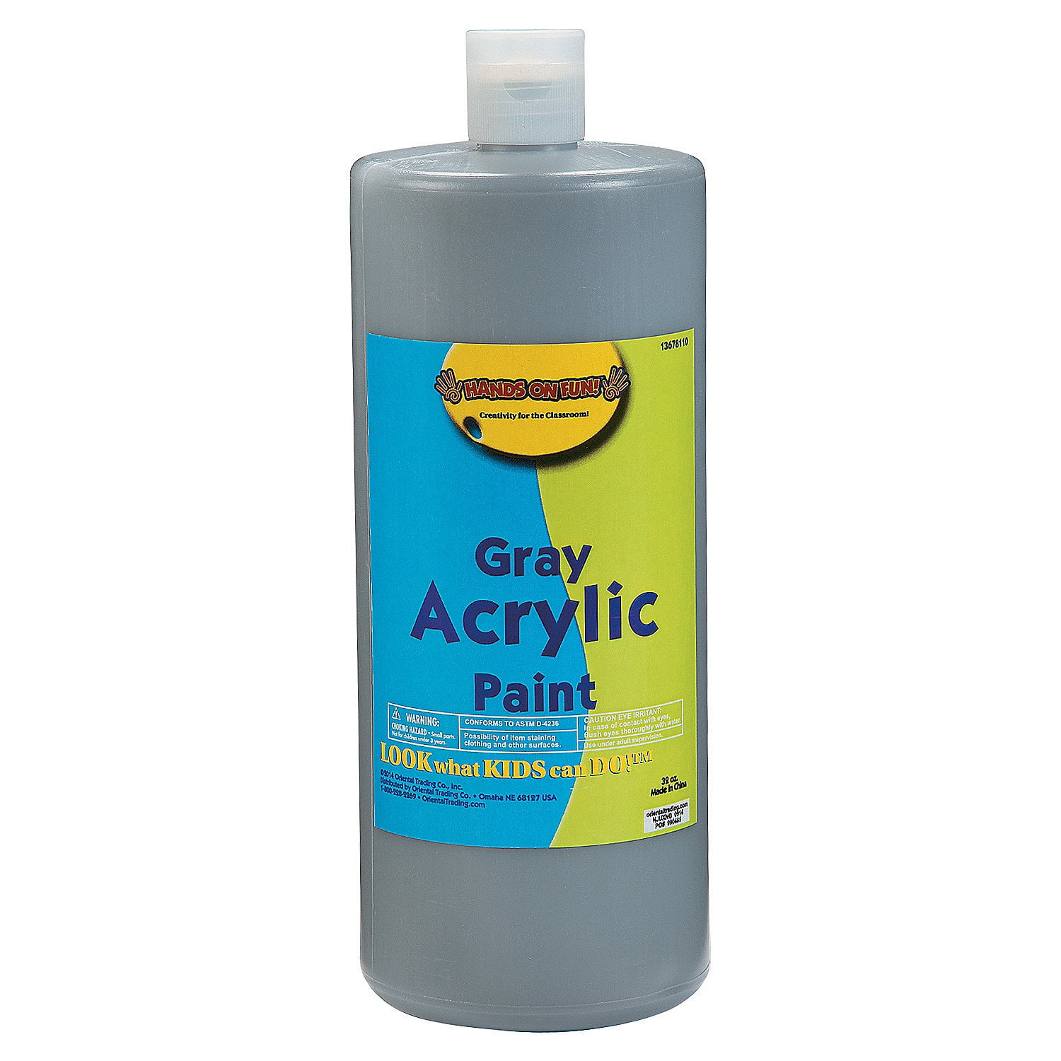Gray Acrylic Paint 32 Oz Basic Supplies 1 Piece