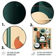 thumbnail image 3 of Designart "Mid Century Momentum Orange and Green IV" Modern Midcentury Metal Art Living Room, 3 of 5