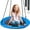 Blue, variant on 40" Saucer Tree Swing for Kids Outdoor, 900Lb Weight Capacity, Waterproof Swing Seat with Adjustable Hanging Straps for Children Playground Backyard (Rainbow)