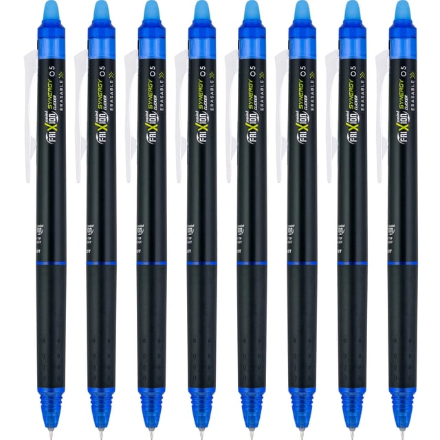 Bolígrafo PILOT FriXion Synergy, paquete de 8, azul, punta extrafina