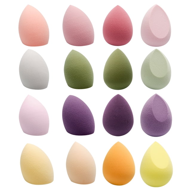 Dry and Wet Use Makeup Sponge Set Blender Beauty Foundation Blending Sponge for Liquid, Cream, and Powder with Egg Sponge Blending Holder Box - PURPLE