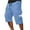 351#Sky Blue, variant on BRDFRL Men's Below Knee Long Shorts Lightweight Cargo Capri Hiking 3/4 Multi Pockets Black 2XL