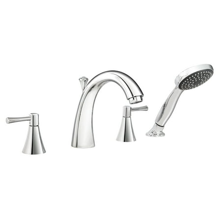 Center Deck Mount Faucet - Belanger NEO44CCP Dual Handle Deck Mount Roman Tub Faucet