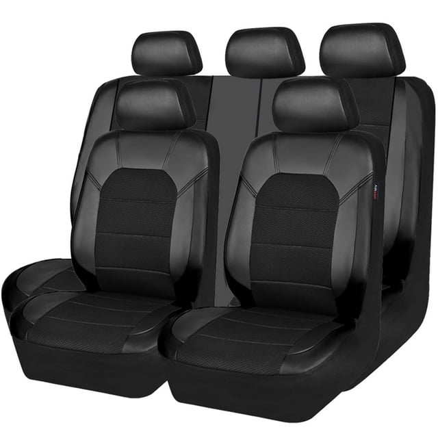 Fundas de Asiento para Auto CAR PASS Juego Completo Compatibles con Airbag Negro