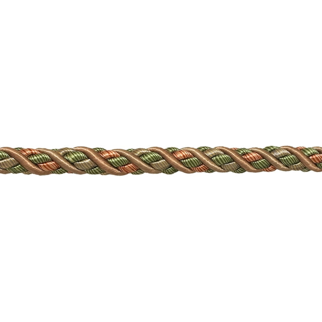 27 Yard Package of Large Light Bronze, Olive Green, Terracotta Baroque Collection 7/16 inch Decorative Cord Without Lip Style# 716BNL Color: CHAPARRAL - 5615 (25 Meters / 81 Ft.)