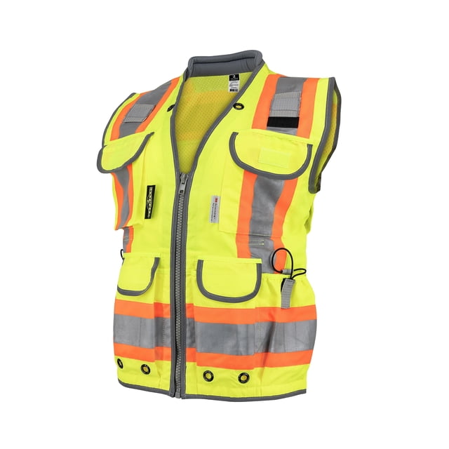 Chaleco Tejido Pesado para Mujer Radians de Alta Visibilidad Naranja Clase 2 Talla M