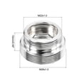 thumbnail image 2 of Adaptador de grifo macho a macho Uxcell, conector recto aerador cromado para filtro de agua de manguera M26 x M22 2, 2 of 4