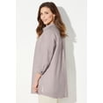 thumbnail image 4 of Catherines Women's Plus Size Petite Classic Linen Buttonfront Shirt, 4 of 6