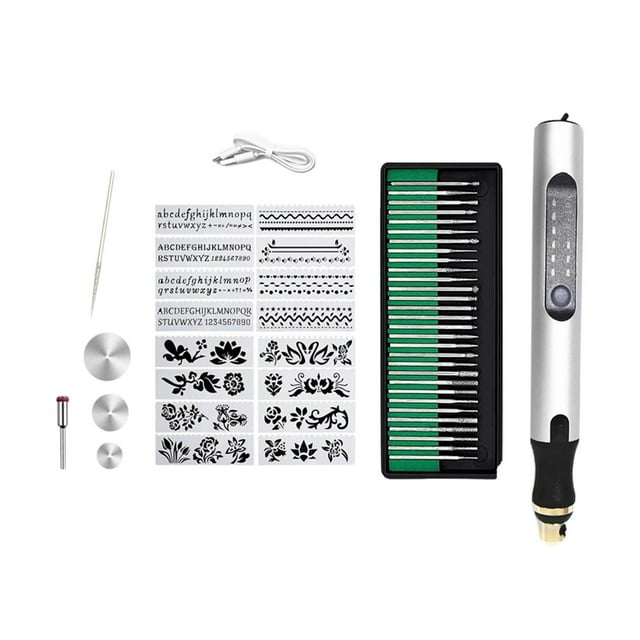 Ensemble de Stylos de Gravure, Outil de Gravure Électrique, Stylo Graveur USB Portable Sans Fil