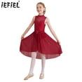 thumbnail image 2 of Faldas tutú para niñas, vestido de bailarina, traje de baile lírico de Ballet con diamantes de imitación, sin mangas, calzoncillos incorporados, vestido de leotardo de gimnasia, 2 of 5