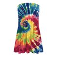 thumbnail image 6 of Viikei Womens Summer Dresses,Summer Dresses for Juniors,Women's Tie Printed Casual Loose Pleated Sleeveless V-neck Dress with Pockets Multicolor L, 6 of 6