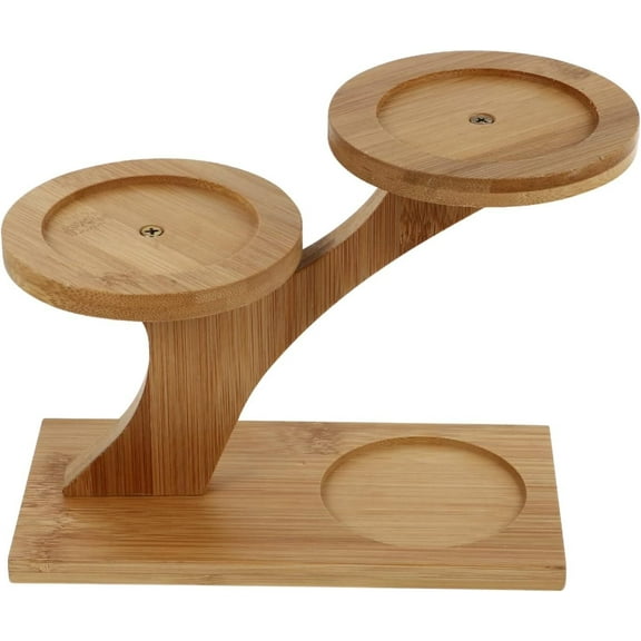 RUseeN Bamboo 3 Tier Desktop Plant Stand Indoor Small Windowsill Flower Shelf Tabletop Plant Shelf Holder Display Rack for Succulent Herb in Living Room Office