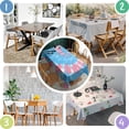 thumbnail image 4 of Colorful Tie Dye Pattern Rectangle Tablecloth 60"x84",Waterproof Polyester Rectangle Table Cloth, Wipeable Spillproof Polyester Tablecloth for Dining, Camping, Indoor and Outdoor, 4 of 5