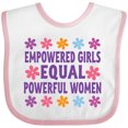 thumbnail image 3 of Inktastic Empowered Girls Equal Powerful Women Girls Baby Bib, 3 of 4