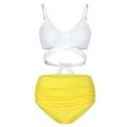 thumbnail image 2 of Dmagnates Women's Bikini Set Wrap Top Floral High Waist Bottom Bathing Suit Two Piece Sexy Swimsuit Beachwear, 2 of 8