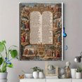 thumbnail image 4 of Ten Commandments Religious Canvas Wall Art 15.75x11.81 Inches, 4 of 8