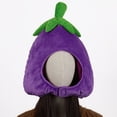 thumbnail image 2 of Slccxzc Plush Eggplant Pattern Headgear, Novelty Vegetable Hat for Themed Parties, 2 of 7
