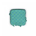 thumbnail image 2 of Abstract Ottoman Cover, Ornamental Orient Motifs, 2 Piece Slipcover Set with Ruffle Skirt for Square Round Cube Footstool Decorative Home Accent, Standard Size, Sea Blue Jade Green, by Ambesonne, 2 of 5