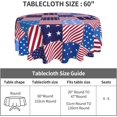 thumbnail image 6 of Patriotic American Stars Flag Tablecloth USA Independence Mermorial Day Round Tablecloths Circular Table Cloths Cover Washable Polyester Tabletop Runner for Kitchen Party Picnic Dining Decor 60 Inch, 6 of 6