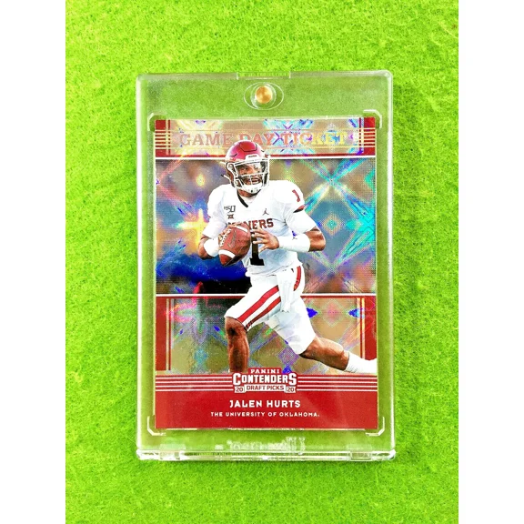 Jalen Hurts GALACTIC PRIZM ROOKIE CARD EAGLES 2020 Contenders GAME TICKET SSP RC